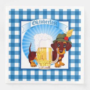 Serviette En Papier Chien Weiner de l'Oktoberfest