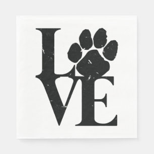 Serviette En Papier Chiens Aiment Chiens