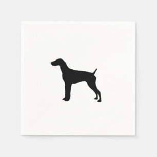 Serviette En Papier Chiens d'amour de Silhouette Pointeur Allemand Cou