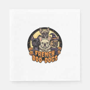 Serviette En Papier Chiens de bouh français Halloween Bouledogue franç