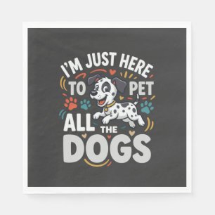 Serviette En Papier Chiens Drôles Amoureux Des Animaux Vector