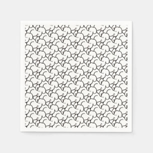 Serviette En Papier Chiens drôles de dessin animé assis