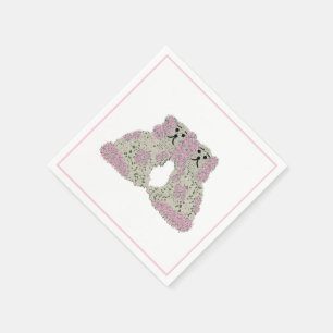 Serviette En Papier Chiens du Staffordshire rose Magnolia