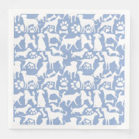 Chiens et pattes motif 02.b LBlue BG