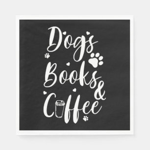 Serviette En Papier Chiens Livres Café Amoureux des chiens Livre Worm