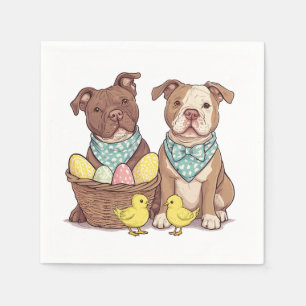 Serviette En Papier Chiens taureaux de Pâques