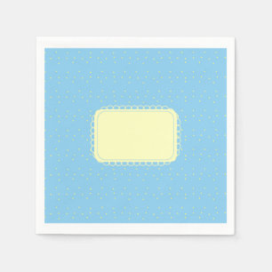 Serviette En Papier Chiffres Bébé Bleu et Jaune