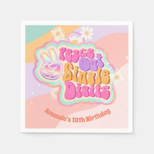 Serviette En Papier CHIFFRES UNIQUES super Peace Out 10e