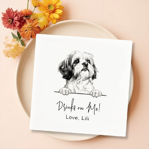 Serviette En Papier Chih Tzu Chien Personnalisé Boissons Sur Moi