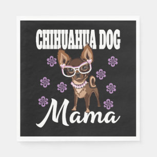Serviette En Papier Chihuahua Chien Maman Femme