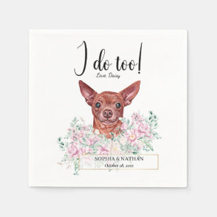Serviette En Papier Chihuahua Chien Mariage Cocktail Serviettes