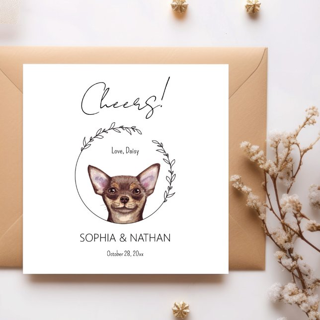 Serviette En Papier Chihuahua Chien Mariage Cocktail serviettes (Créateur téléchargé)