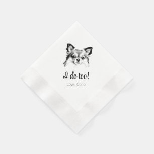 Serviette En Papier Chihuahua Chien Que Je Fais Trop Mariage Napkins