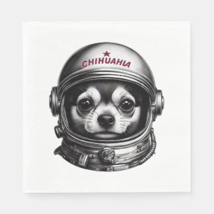 Serviette En Papier Chihuahua, Voyageur rétro soviétique de chien spat