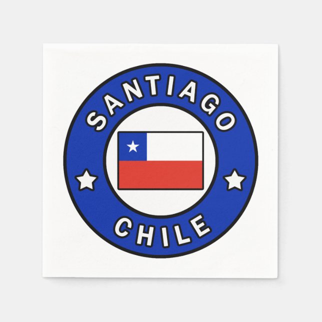 Serviette En Papier Chile de Santiago (Devant)