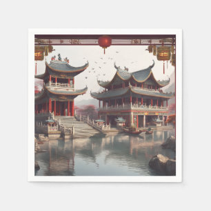Serviette En Papier Chinese temple
