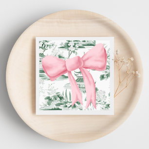 Serviette En Papier Chinoiserie de Bow rose Preppy Napkin