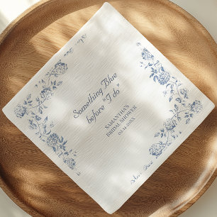 Serviette En Papier Chinoiserie Floral Quelque chose de bleu Fête des 