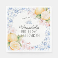 Chinoiserie Lemon Tea Party Décor d'anniversaire
