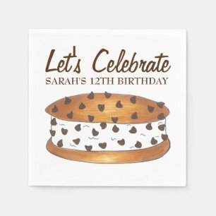 Serviette En Papier Chipwich Chocolat Chip Cookie Sandwich à la crème 