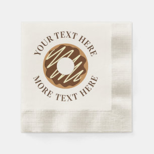 Serviette En Papier Chocolat beignets de fête personnalisés pour la pâ