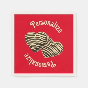 Serviette En Papier Chocolat bonbon coeur rouge amour mignon