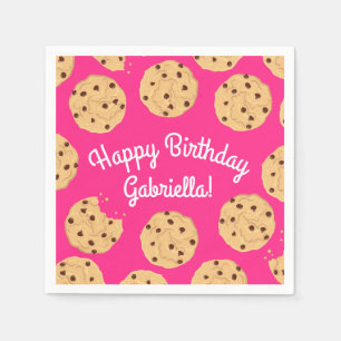 Serviette En Papier Chocolat Chip Cookie Enfants 1er Anniversaire Fête