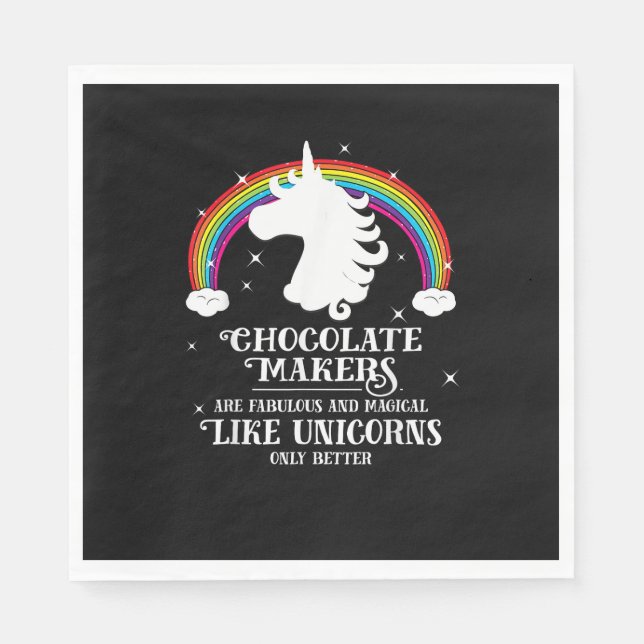 Serviette En Papier Chocolat Maker Fabulous Magazine Comme Unicorns Fu (Devant)