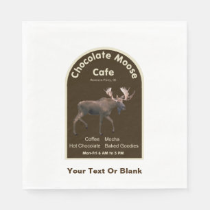 Serviette En Papier Chocolat Moose Café
