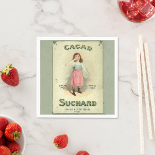Serviette En Papier Chocolat victorien Kiss Girl Sucre