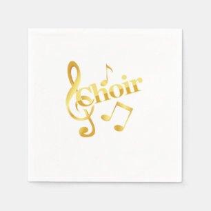 Serviette En Papier Choir Music Notes Clef Chorus Choral Music Cadeau