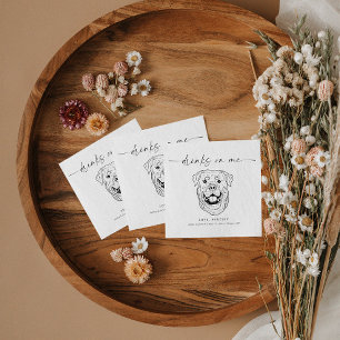 Serviette En Papier CHOISISSEZ VOTRE CHIEN Mariage Chien Boire sur moi