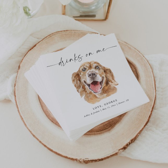 Serviette En Papier CHOISISSEZ VOTRE CHIEN Mariage de chien personnali (Créateur téléchargé)