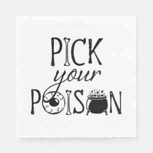 Serviette En Papier Choisissez Votre Poison, Thème De Sorcière Hallowe
