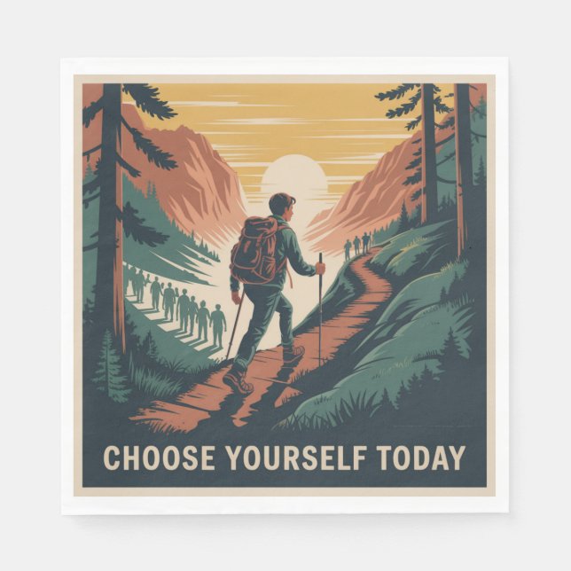 Serviette En Papier Choose Yourself Today (Devant)