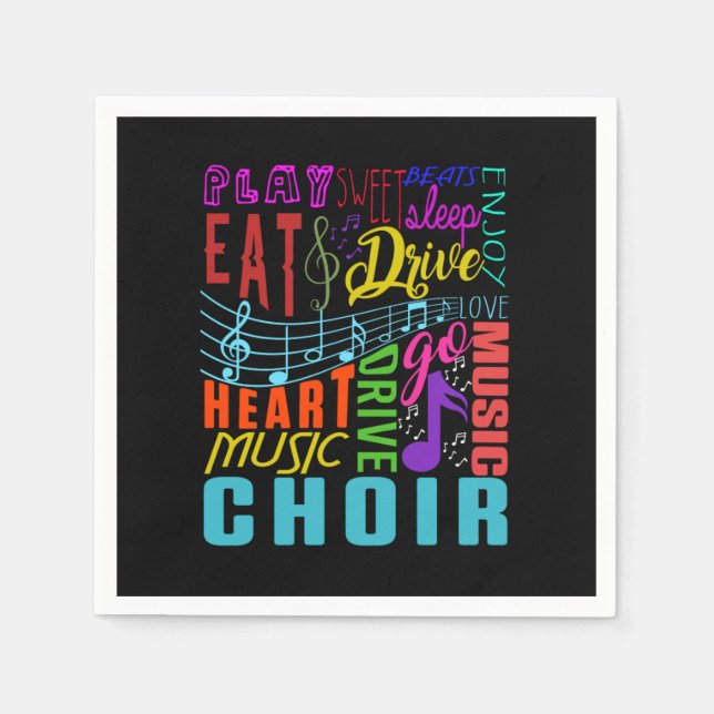 Serviette En Papier Chorale Chorus Choral Music Conducteur Cadeau (Devant)