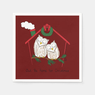 Serviette En Papier Chouette de Noël Be Accueil mignonne