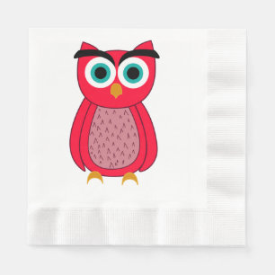Serviette En Papier Chouette Rose Mignonne