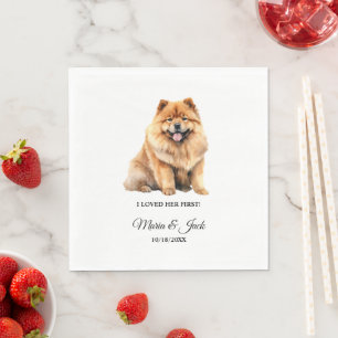 Serviette En Papier Chow Chow Full Color Pet Mariage