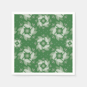 Serviette En Papier chrismas colombes de la paix, papier vert serviett