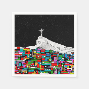 Serviette En Papier Christ le Rédempteur Favela