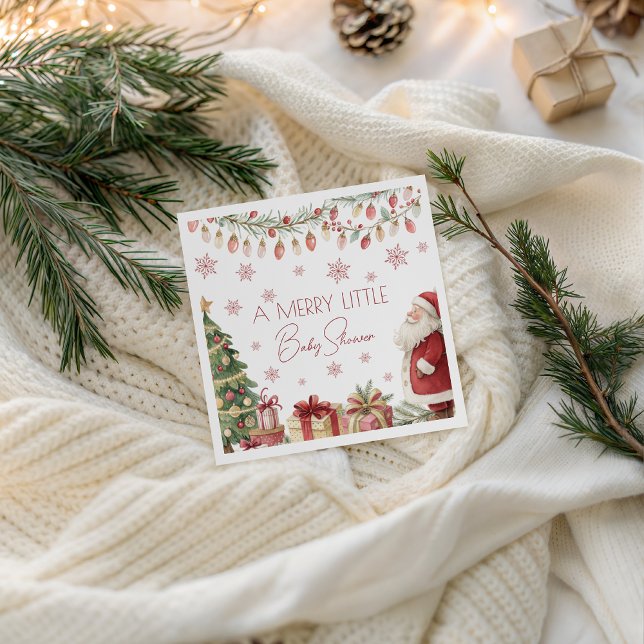Serviette En Papier Christmas Baby Shower Napkin (Créateur téléchargé)