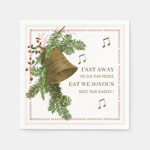 Serviette En Papier Christmas Bell Music Napkin avec des paroles