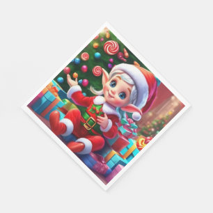 Serviette En Papier Christmas Elf