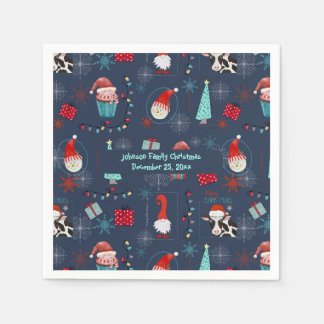 Serviette En Papier Christmas Fun Custom Name and Date