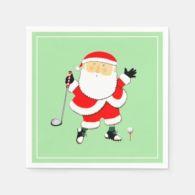 Serviette En Papier Christmas Golf Party (Devant)