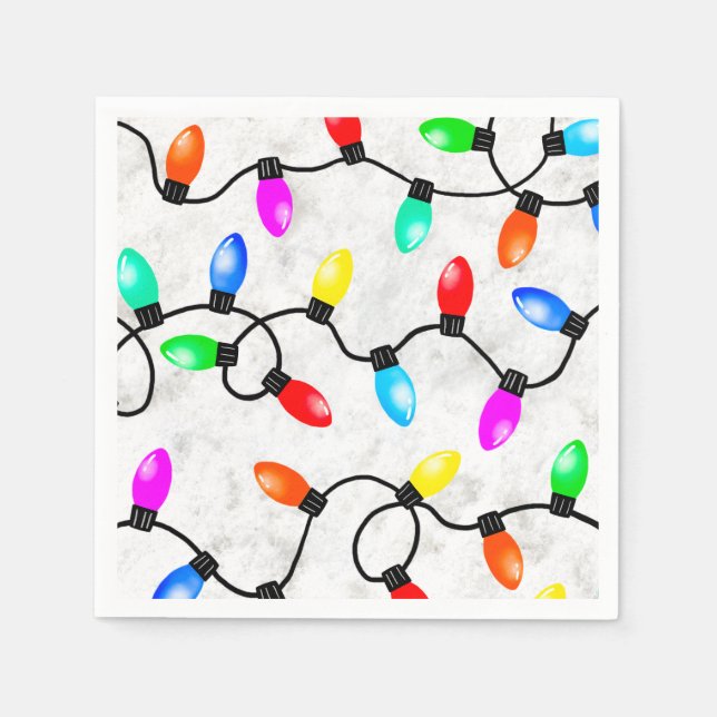 Serviette En Papier Christmas Lights In The Snow (Devant)