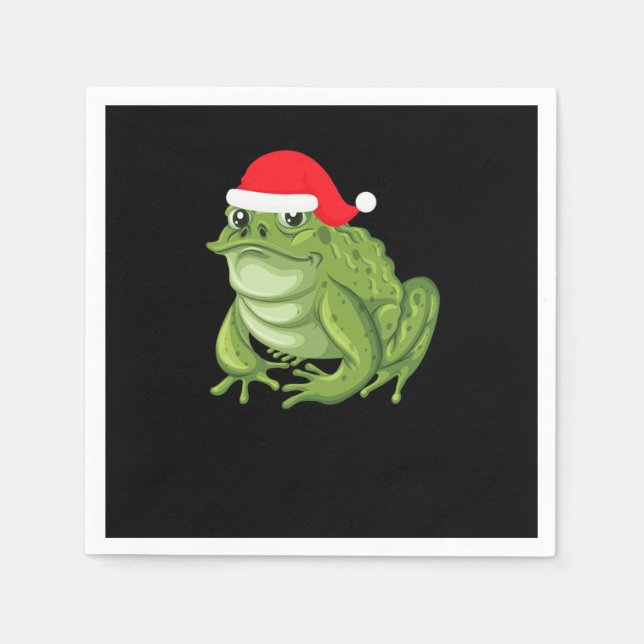 Serviette En Papier Christmas Santa Frog (Devant)