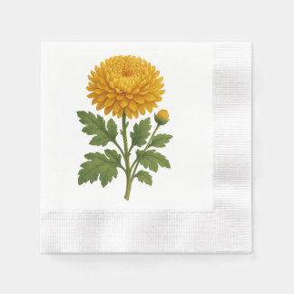 Serviette En Papier Chrysanthème vintage