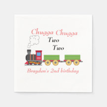 Chugga chugga deux garçons rouges 2e anniversaire